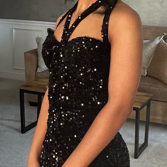 Alglist Dresses & Skirts - The Villain Black Sequined Dress by Alglist